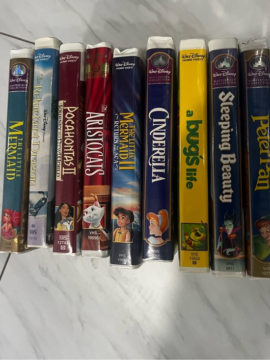 Disney Other - Disney Classic VHS Collection - Blue, Red, Yellow, Navy, Cream Spines
